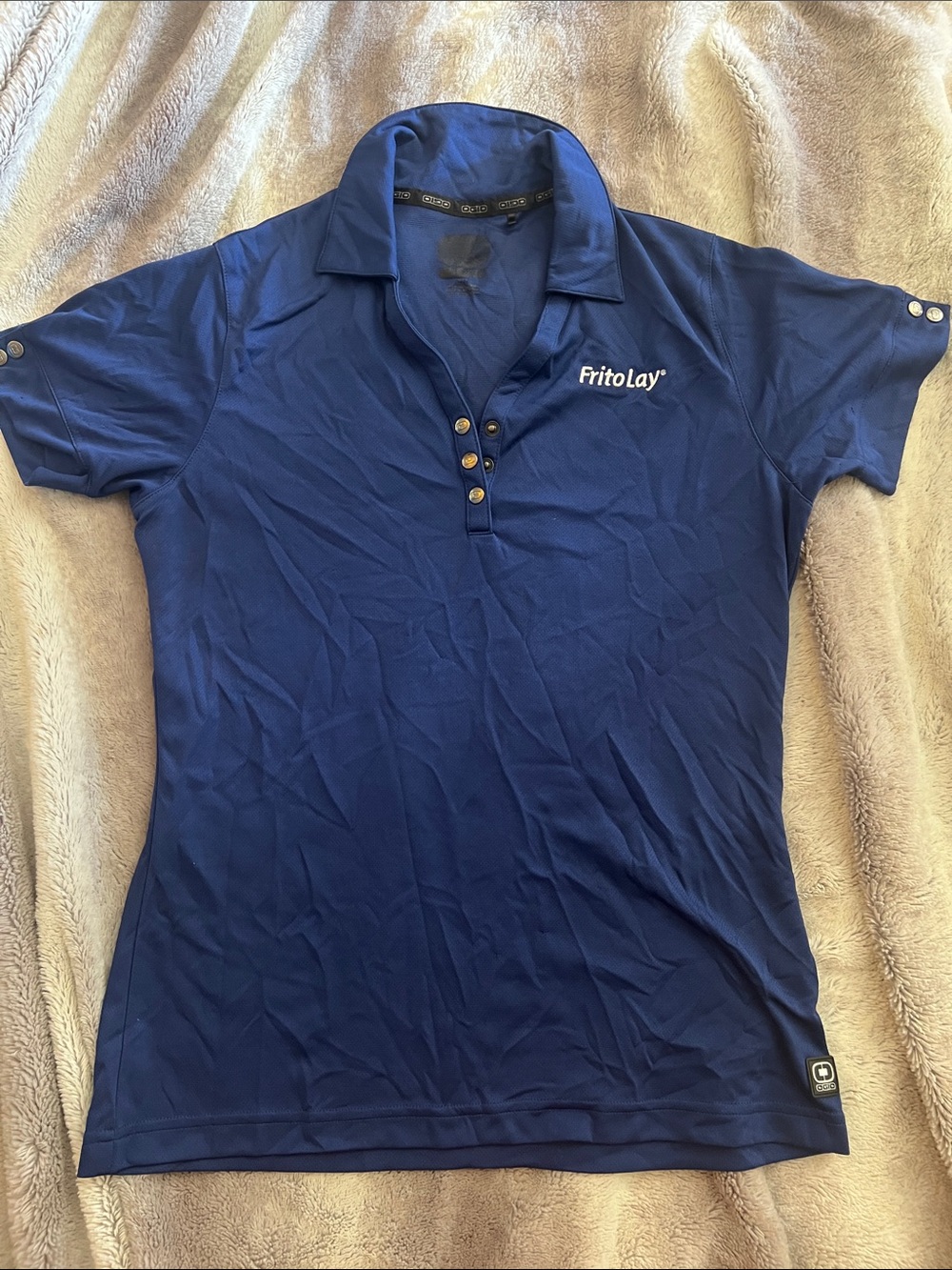 Frito Lay Blue Polo Shirt with Button Placket